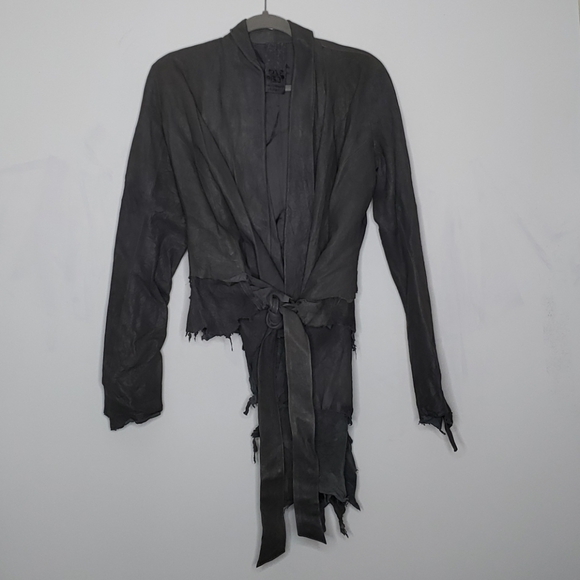 Apocalyptic Leather Jacket Goth Grunge - Picture 1 of 11